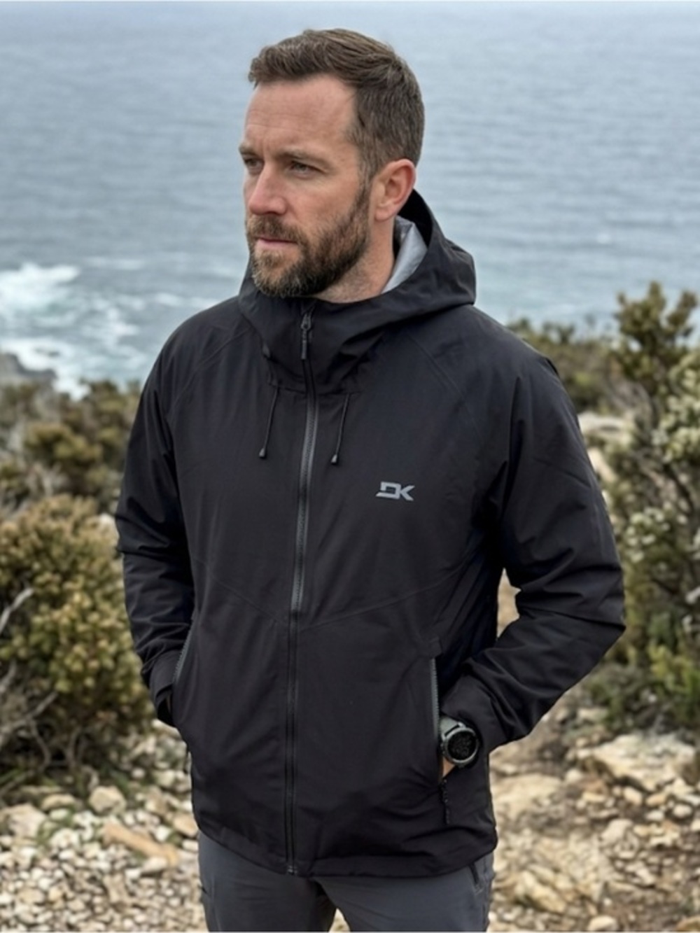 Dakine Black Hooded Lightweight Waterproof Jacket XXL